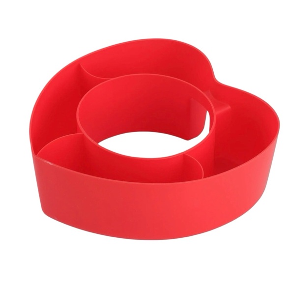 Cook With Color Red Heart-Shaped Tumbler Snack Tray - Picture 3 of 5